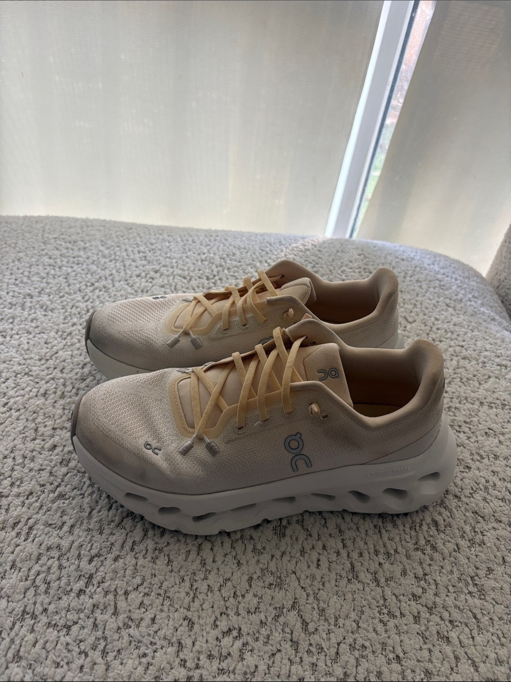 On Running Cloudwomen Neutral Beige & Yellow Running Sneakers - Picture 2 of 6
